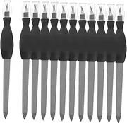 BIUDECO Nail Grinder Manicure Kit Pcs Set Double Deck Tools Nail File Buffer Fork Cuticle Remover Black