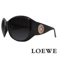 在飛比找momo購物網優惠-【LOEWE 羅威】摩登圓環復古款太陽眼鏡(黑/金 SLW6