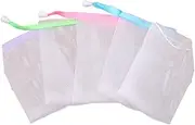 Ipetboom Cleanser Pouch 10pcs Soap Handmade Body Exfoliator for Improved Shower Experience Random Color
