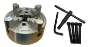 200MM 4 JAW INDEPENDENT LATHE CHUCK REVERSIBLE JAWS CHUCK KEY DIN 6350 RDGTOOLS