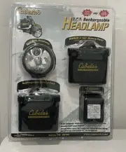 Cabela's Rechargeable Headlamp D.P.S. Dual Bulb Power Source New Sealed!