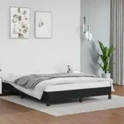 Bed Frame Black 106x203 cm King Single Size Faux Leather