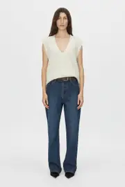 Izara Oversized Knit Vest in Stone Grey - CAMILLA AND MARC® C&M