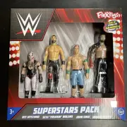 FleXfigs WWE Superstars - Cena Reigns Rollins Mysterio - 4 Character Pack - NEW