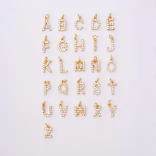 【Olivia Yao Jewellery】藍寶石色鋯鑽字母項鍊(生日石系列)