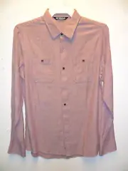 TRAVIS MATHEW Men's L/S Button Up Shirt HEFE - Tawny Port - Medium - NWT