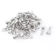 1/4" Terminal Female Spade Connector Non Insulation 6.3mm Metal Crimp Pack of...