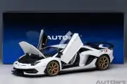 AUTOART Lamborghini Aventador SVJ (Bianco Asopo) White 1:18*Brand New! NICE!!