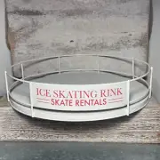 Target Bullseye Playground Ice Skating Rink Christmas Village Staging Tray 10"