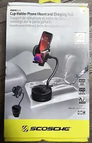 Scosche - PowerHub Cup Holder Mount and Charging Hub Dual USB and Dual 12V