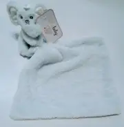 Kelly Baby Elephant Blue Lovey Security Blanket Plush Rattle New NWT