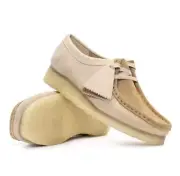 Clarks Wallabee Ladies Light Tan Suede Leather Shoes Size UK 4.5 D EU 37.5