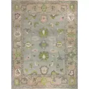 Contemporary abstract Oushak Rug |Grey Modern home decor Available all Size.