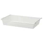 KOMPLEMENT metal basket with pull-out rail, white, 100x58 cm