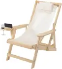 W Home Romantic Sling Chair Summer Romantic Outdoor Wood Sling Lounge Chair NEW