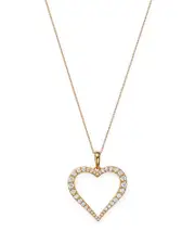 Bloomingdale's Fine Collection Diamond Heart Pendant Necklace in 14K Yellow Gold, 0.5 ct. t. w.
