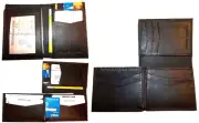 lot of 3 style trifold leather man’s bifold wallet men's new billfold wallet
