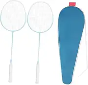 kowaku Luminous Badminton Rackets Set Badminton Racquet Indoor Outdoor Accessory Beginner Training Glow in The Dark with Carry Bag