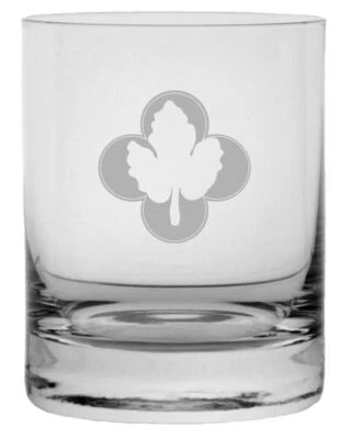 43rd Infantry Division Military Etched 11oz Crystal Rocks Whisky Glass