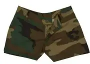 Woodland Camo Shorts 3-color US Army Vintage Retro Hot Pants Camouflage XS-XL