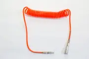 8mm x 2.5m Polyurethane Spiral Air Hose 1/4" BSP Male Ends & Nitto couplings
