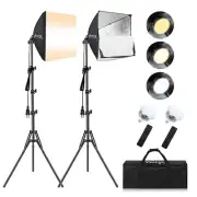 Softbox Lighting Kit Mini, Skytex 16x16in Soft Box 2pack| 85W 2700-6400K E27 ...
