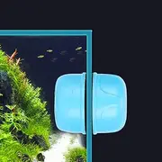 Tnfeeon Magnetic Aquarium Cleaner Mini Portable Fish Tank Glass Cleaner Durable Plastic Magnet Fish Tank Brush Scraper Cleaning Tool