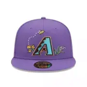 New Era Arizona Diamondbacks Watercolor Floral Purple 59FIFTY Fitted Hat 7 1/8