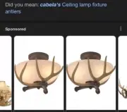 Cabela’s “Natural Antler” Ceiling Light Fixture NEW -Open To Inspect- NEVER USED