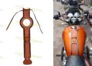 Fuel Gas Leather Tank Belt Brown Tan Fit For Enfield Interceptor 650cc