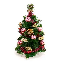 在飛比找Yahoo奇摩購物中心優惠-交換禮物-摩達客 迷你1尺(30cm)裝飾綠色聖誕樹(金松果