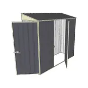 Build-a-Shed 0.8 x 2.3 x 2m Hinged Door Tunnel Shed with Single Hinged Side Door - Grey