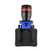 COB T6 LED Clip-On Head Torch Zoomable Cap Hat Light Headlamp Fishing Camping A