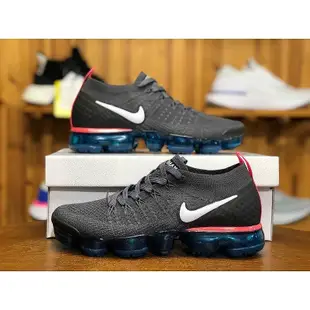 nike vapormax flyknit 灰色 藍底 桃紅 編織 氣墊 透氣 慢跑鞋 942843-009