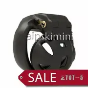 Male Chastity Device Super Small Chastity Cage Man Black Resin Lock Belt 4 Rings
