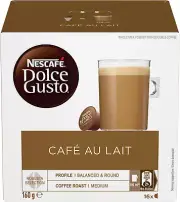 Nescafe Dolce Gusto Café Au Lait Coffee Pods 3X16 Capsules (48 Count, Pack of...