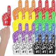 24 Pcs Foam Finger Colorful Mini Foam Fingers Cute and Fun Foams Fingers for Birthday Sports Christmas Themed Party Gift Prize dance recital Baseball Football Soccer Basketball Party Favors
