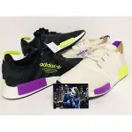 RESUMEI ADIDAS 男女 NMD R1 SHOCK PURPLE 網布X編織 黑紫螢光綠白 D96627