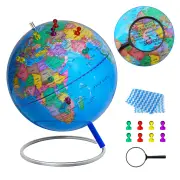 9 INCH World Globe for kids & adult, Classroom & Office Desk, Small Educational Globe with iron Stand for Kids Learning,