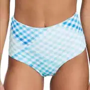 L Space Picnic Plaid Portia Classic Bikini Bottoms Size XS