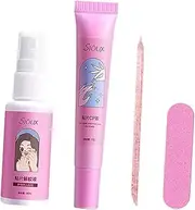 Oshhni Nail Glue Remover Kit Quick Dry Convenient Quickly Nail Art Super Strong with Tool for Press on Nails Nail Tip Acrylic Nails