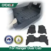 5D TPE Car Floor Mats for Ford Ranger Next-Gen 2022-2025 Door Sill Covered