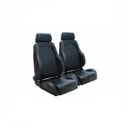 Autotecnica Adventurer Sports Bucket Seats (2) Black PU Leather ADR Approved