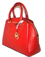 Michael Kors Maxine Medium Dome Satchel, Bright Red - $298