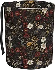 MAGIFUN Car Trash Can Garbage Bag Flower Pink Red Floral Boho Leak-Proof Car Trash Bin Pouch Collapsible Daisy Black Retro Large Capacity Trash Can Storage Bag Hanging Hippie Boho Brown Waste Bag