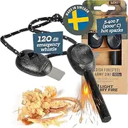 Light My Fire Flint Fire Starter Ferro Rod Survival Tool Army — Fire Steel Bushcraft Gear — Flint and Steel Magnesium Fire Starter Kit — 3/8” 2-in-1 Fire Starters for Campfires — 12,000 Strikes