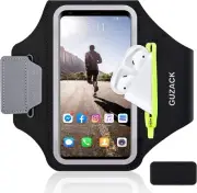 Running Armband for iPhone 16 Pro 15 14 13 12 11 Pro Green Zipper (Up to 6.9")
