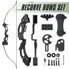 Recurve Bow Arrow Set 20lbs Archery Takedown Hunting Sports Equipment 48Inch