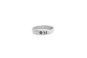 Phi Mu Skinny band ring with Black Enamel -NEW!!!