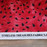Timeless Treasures Cotton Sewing Fabric Watermelon Seeds Fruit Crafts 1-5/8 yd